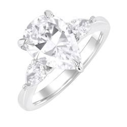 Pear Shape Semi-Mount Diamond Engagement Ring