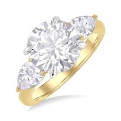 Round Shape Semi-Mount Diamond Engagement Ring