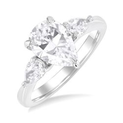 Pear Shape Semi-Mount Diamond Engagement Ring