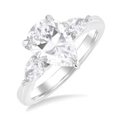 Pear Shape Semi-Mount Diamond Engagement Ring