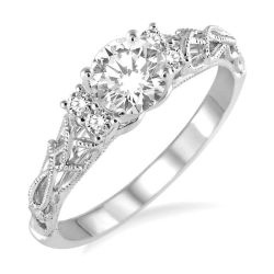 Light Weight Diamond Engagement Ring