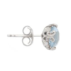 Radiant Blue Topaz Sterling Silver Earrings