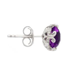 Radiant Amethyst Sterling Silver Earrings