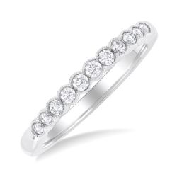 Stackable Channel Set Diamond Wedding Band