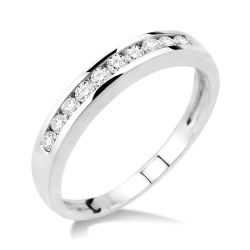 Channel Set Diamond Wedding Band