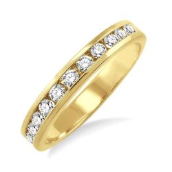 Channel Set Diamond Wedding Band