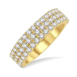 Three Row Diamond Band