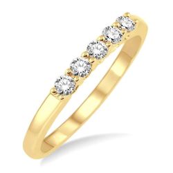 5 Stones Diamond Wedding Band