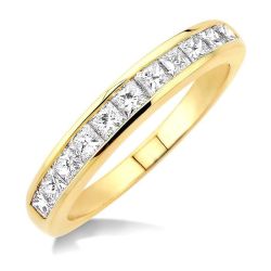 Channel Set Diamond Wedding Band