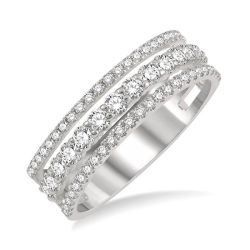 Three Row Diamond Fashion Band