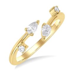 Pear Shape Diamond Fashion Open Ring