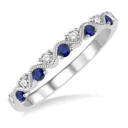 Alternate Gemstone & Diamond Band