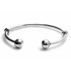 Moments Silver Open Bangle