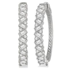 Diamond Hoop Earrings