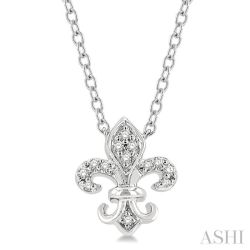 Fleur De Lis Petite Diamond Fashion Pendant