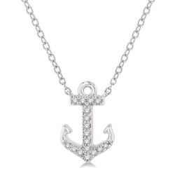 Anchor Shape Petite Diamond Fashion Pendant