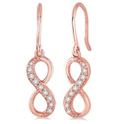 Infinity Shape Diamond Earrings