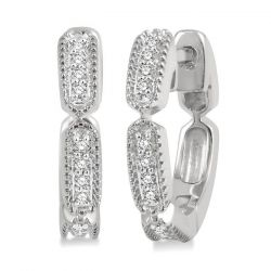 Diamond Petite Huggie Fashion Earrings