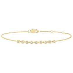 Bezel Set Petite Diamond Fashion Chain Bracelet