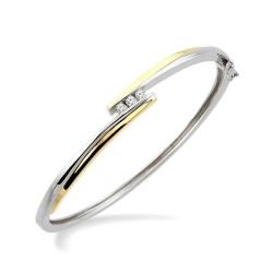 Channel Set Diamond Bangle