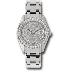 *Previously Enjoyed* Rolex White Gold Datejust Pearlmaster 39 Watch - 36 Diamond Bezel - Diamond Paved Roman Dial