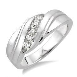 Silver Men's Diamond Ring