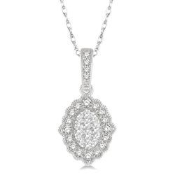 Oval Shape Shine Bright Diamond Pendant