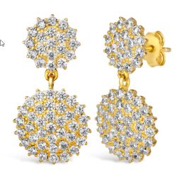 4 CTW Pave Crystalline Earrings