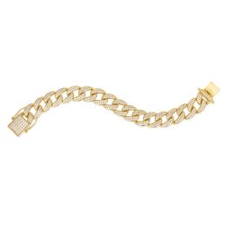 5CTW Pave Crystalline Cuban Bracelet