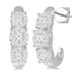 Shine Bright Diamond Three Stone Earrings