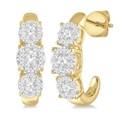 Shine Bright Diamond Three Stone Earrings