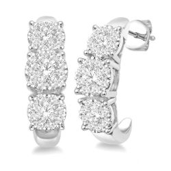 Shine Bright Diamond Three Stone Earrings