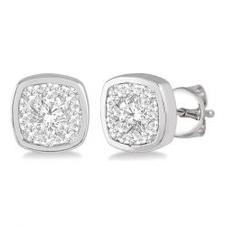 Cushion Shape Shine Bright Essential Diamond Earrings
