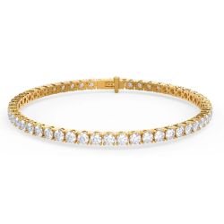 White Crystalline Yellow Tennis Bracelet