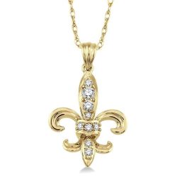 Diamond Fleur De Lis Pendant