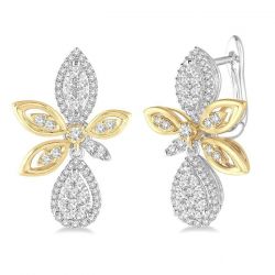 Flower Shape Shine Bright Diamond Earrings