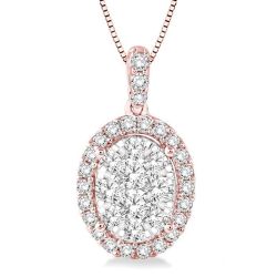 Oval Shape Shine Bright Diamond Pendant