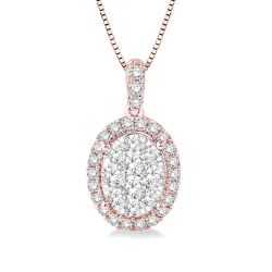 Oval Shape Shine Bright Diamond Pendant