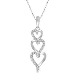 Tri Heart Shape Diamond Pendant