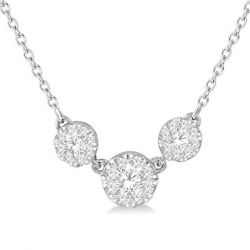 Shine Bright Three Stone Diamond Necklace