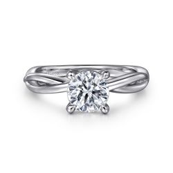 Lisa - 14K White Gold Round Semi Mount Engagement Ring