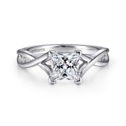 Kylo - Platinum Princess Cut Semi Mount Engagement Ring