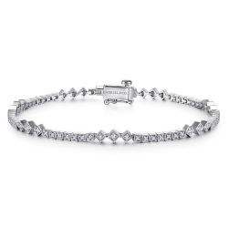 14K White Gold Diamond Tennis Bracelet