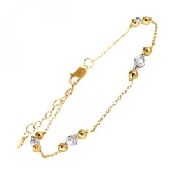 Golden Elegance Diamond Bracelet .10ctw