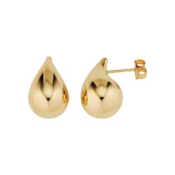 20 mm Yellow Gold Teardrop Earrings