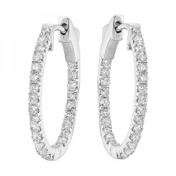 Eternal Radiance 1ctw Diamond Oval Hoops