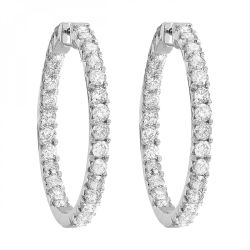 Eternal Radiance 1ctw Diamond Round Hoops