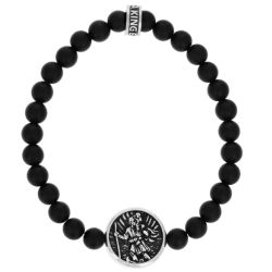 King Baby Saint Christopher Onyx Beaded Bracelet