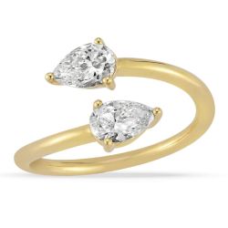 Embrace of Pear Lab-Grown Diamond Ring 1ctw