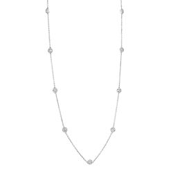 Diamond by the Yard Lab White Gold Grown 4 ctw Diamond Necklace